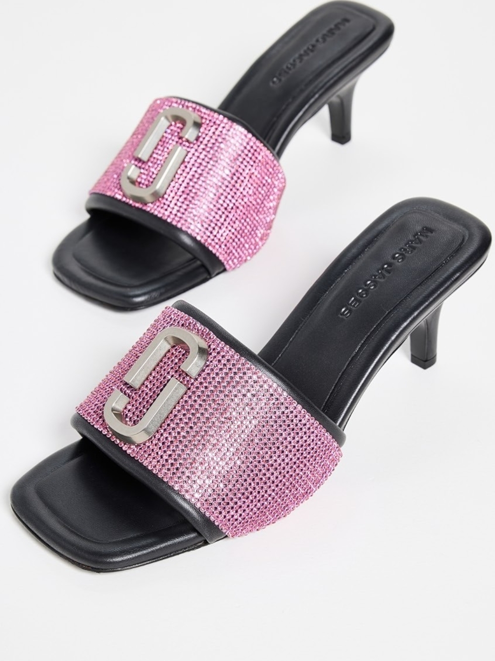 EUC Marc Jacobs Pink Crystal-Embellished Slide Heels - Picture 4 of 7